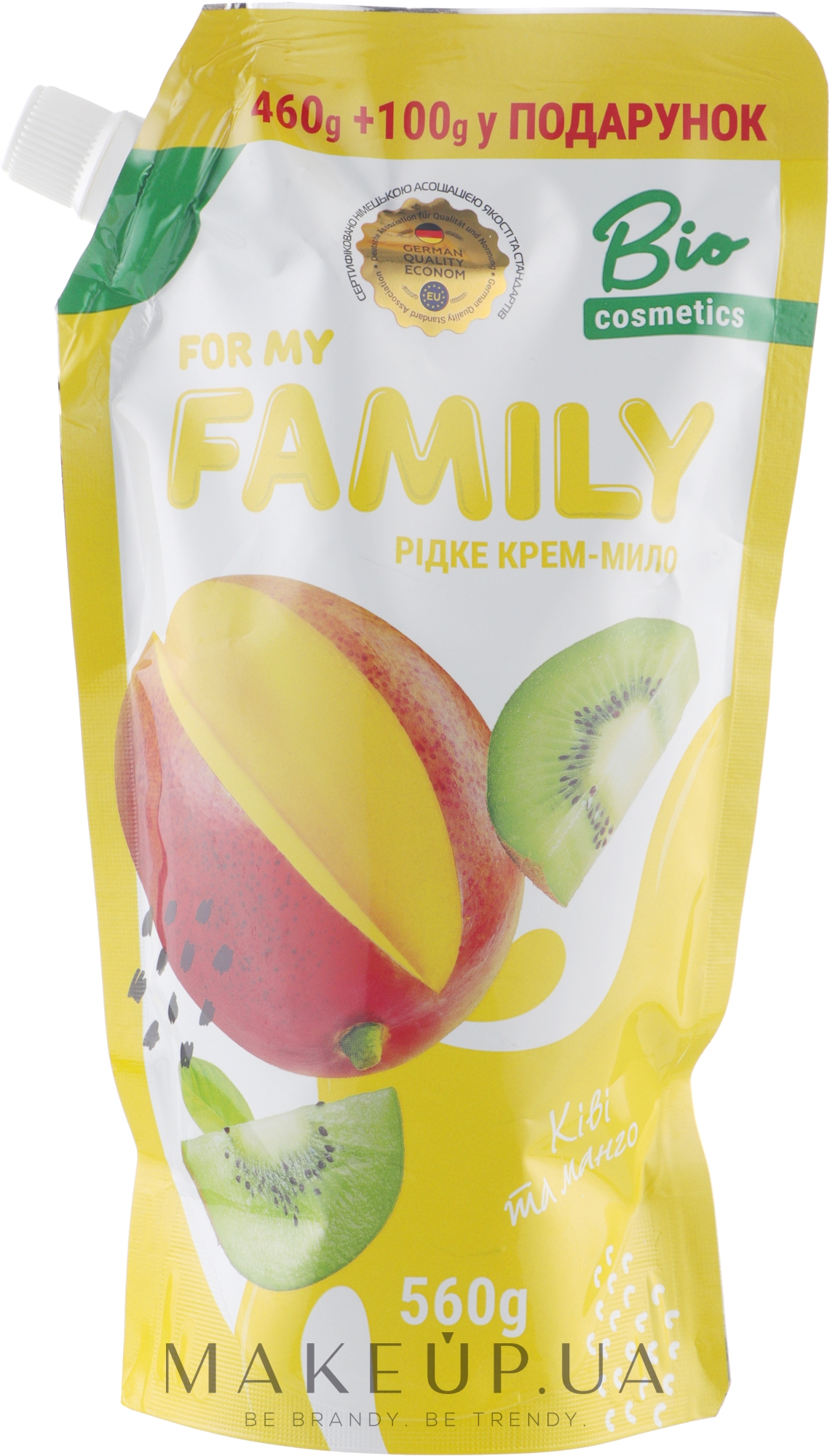Жидкое мыло для рук "Киви-манго" - Family (дой-пак) — фото 560g