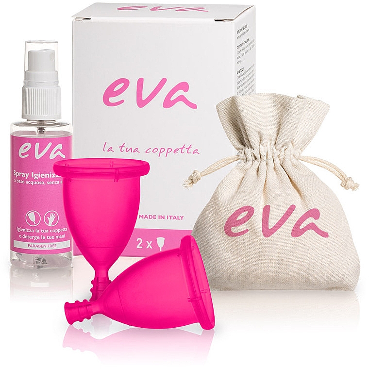 Набір - Dulac Eva (spray/30ml + menstrual/cup/2pc) — фото N1