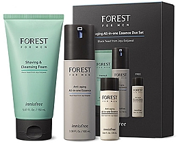 Духи, Парфюмерия, косметика Набор - Innisfree Forest For Men Anti-aging All-In-One Duo Set (sh/foam/150ml + f/ess/100ml + f/ess/mini/25ml)