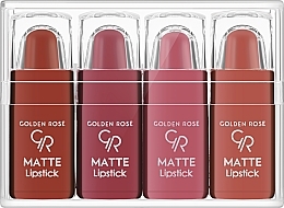 Парфумерія, косметика Набір помад для губ - Golden Rose Matte Lipstick NR1