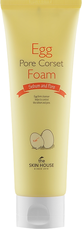 Пена очищающая для лица с яичным экстрактом - The Skin House Egg Pore Corset Foam Cleaner — фото N1