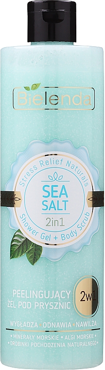 Скраб-гель для душу 2 в 1 "Морська сіль" - Bielenda Stress Relief Naturals
