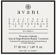 Проактивное салициловое средство для устранения прыщей и несовершенств - Avant Proactive Salicylic Acne & Imperfections Repair Treatment — фото N3