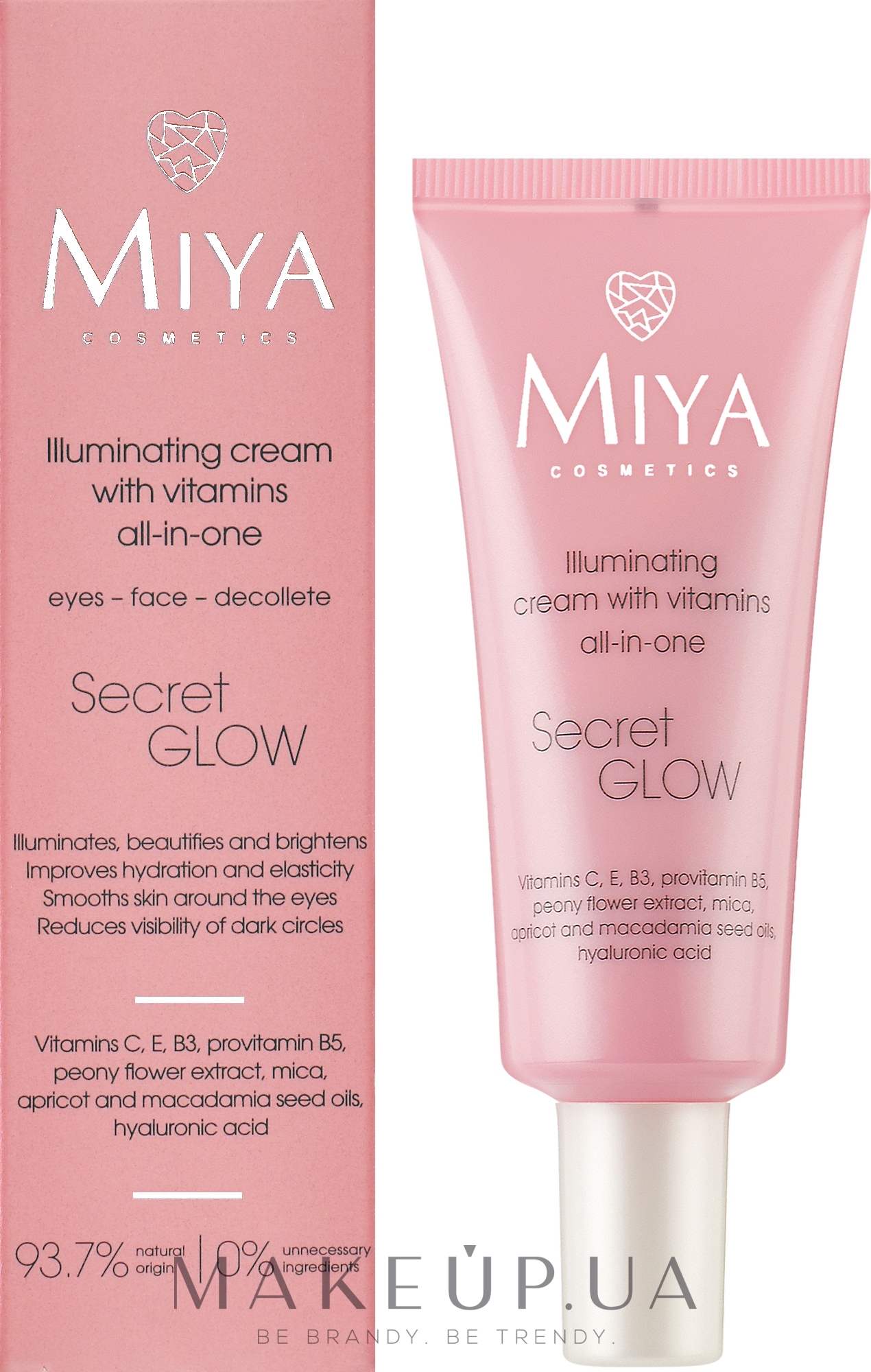 Крем для сияния кожи лица с витаминами - Miya Cosmetics Secret Glow — фото 30ml