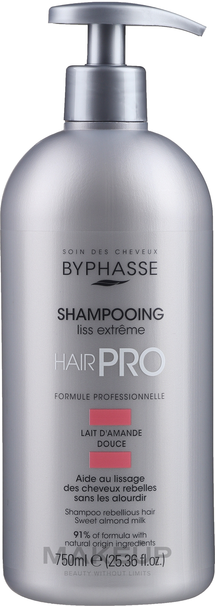 Шампунь для гладкості і блиску волосся - Byphasse Hair Pro Shampoo Liss Extreme — фото 750ml