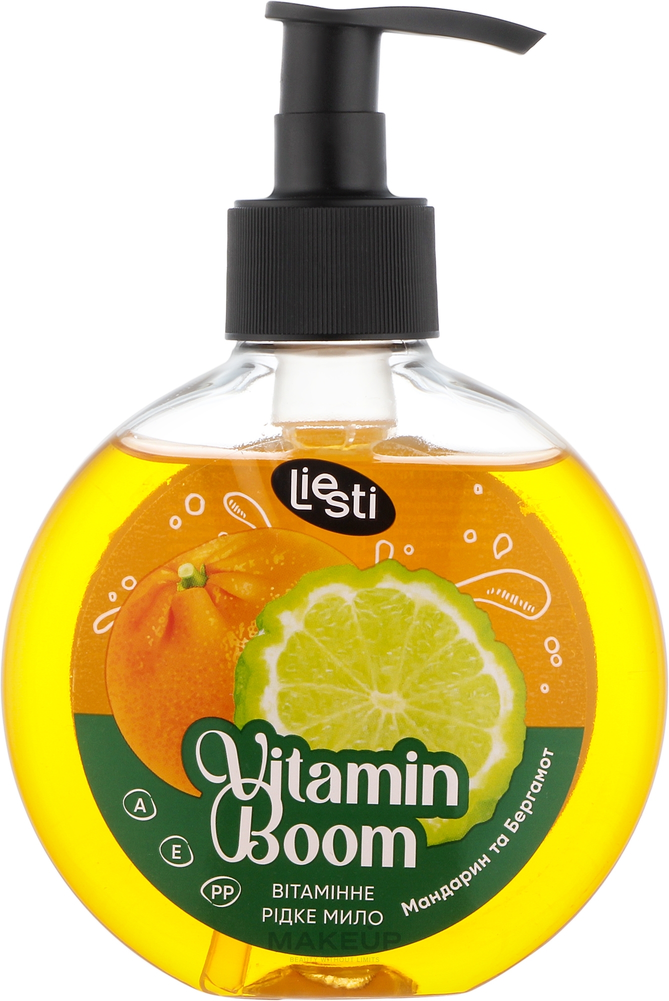 Витаминное жидкое мыло "Мандарин та Бергамот" - Liesti Vitamin Boom Liquid Soap — фото 200ml