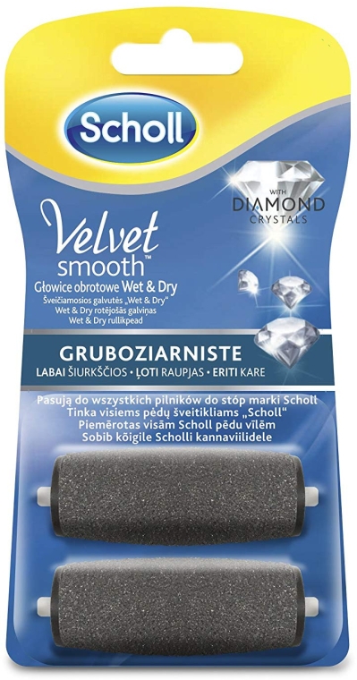 Сменные ролики для электрической пилки высокоабразивные - Scholl Velvet Smooth Wet&Dry Diamond Crystals — фото N1