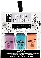 Парфумерія, косметика Набір лаків - Soko Ready Peel Of Nail Polish (nail/polish/3x4ml)