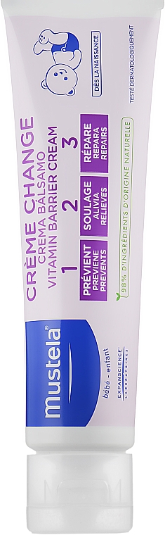Витаминизированный защитный крем под подгузник 1 2 3 - Mustela Bebe 1 2 3 Vitamin Barrier Cream — фото N3