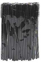 Одноразовые щеточки для ресниц и бровей, 50 шт., черные - Miss Claire — фото N1