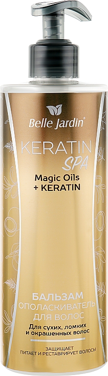 Бальзам-ополіскувач для сухого, ламкого й фарбованого волосся - Belle Jardin Keratin SPA Magic Oil + Keratin *