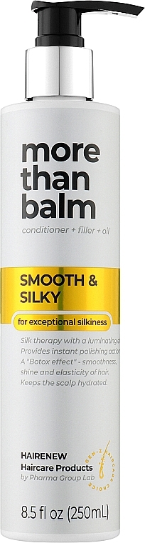 Бальзам для волосся "Ламінувальний ультрашовк" - Hairenew Smooth & Silky Balm Hair — фото N2