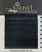 Двухтоновые ресницы "Black-blue" В 0,15мм Mix (9/10/11/12),8 линий - Barhat Lashes  — фото N1
