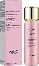 Зволожувальний матувальний флюїд для обличчя - Kiko Milano Hydra Pro Matte Moisturising Fluid — фото N2