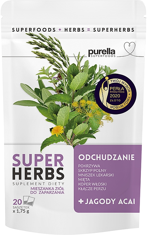 Смесь трав "Для похудения" - Purella SuperHerbs — фото N1