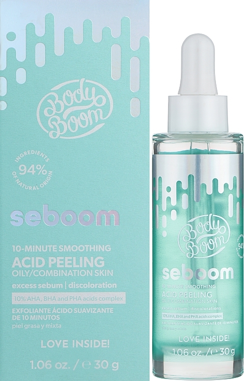 10-минутный разглаживающий кислотный пилинг для лица - BodyBoom FaceBoom Smoothing Acid Face Peeling — фото N2