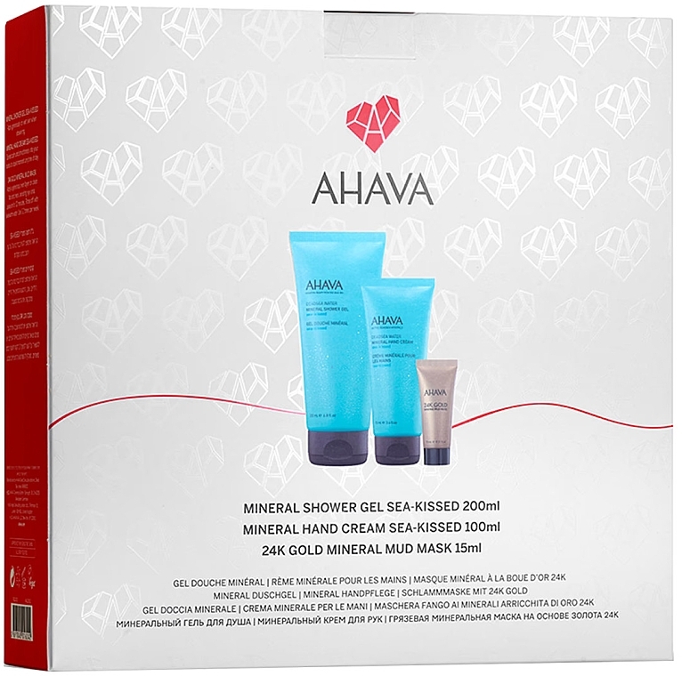 Набір - Ahava Valentines Kit For Her (sh/gel/200ml + h/cr/100ml + f/mask/15ml) — фото N3