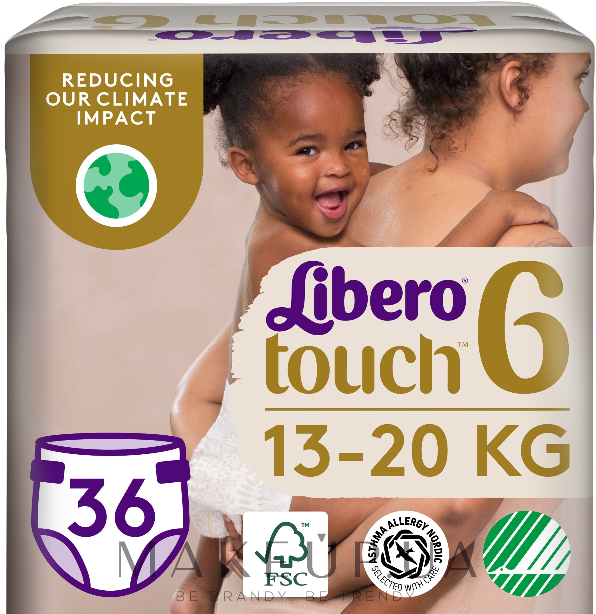 Подгузники детские Touch 6 (13-20 кг), 36 шт. - Libero — фото 36шт