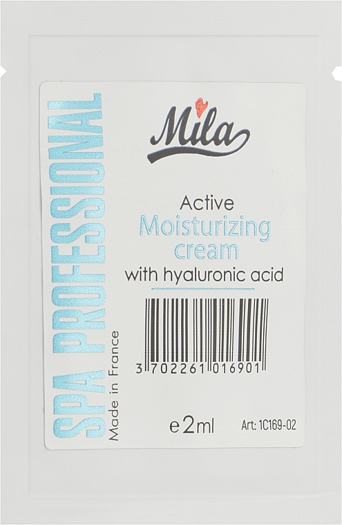 Увлажняющий крем для лица с гиалуроновой кислотой - Mila Perfect Active Cream Moisturizing With Hyaluronic Acid (пробник) — фото N1
