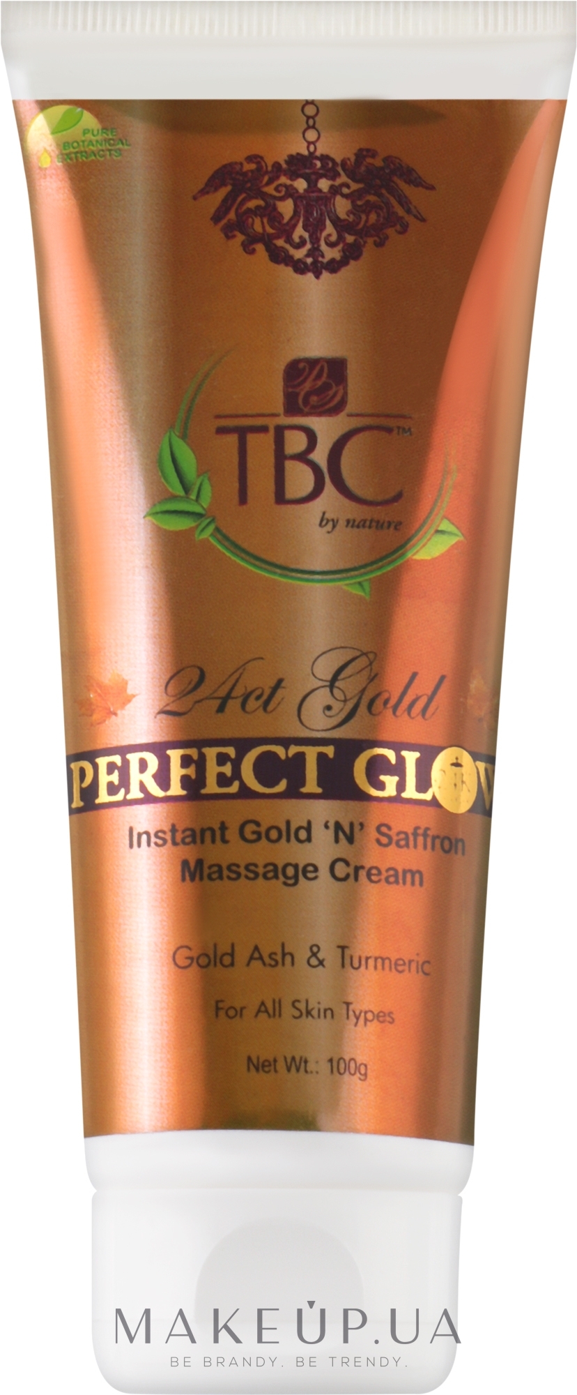 Массажный крем для лица "Золото и шафран" - TBC 24ct Gold Perfect Glow Cream — фото 100g