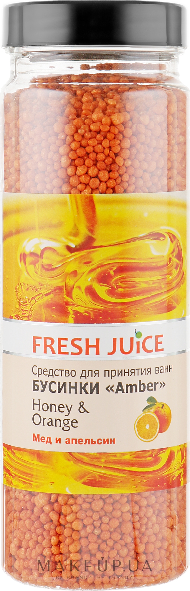 Бусинки для ванны - Fresh Juice Bath Bijou Amber Honey and Orange — фото 450g