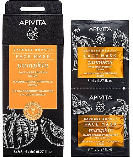 Маска для детксикації, з гарбузом - Apivita Pumpkin Detox Mask