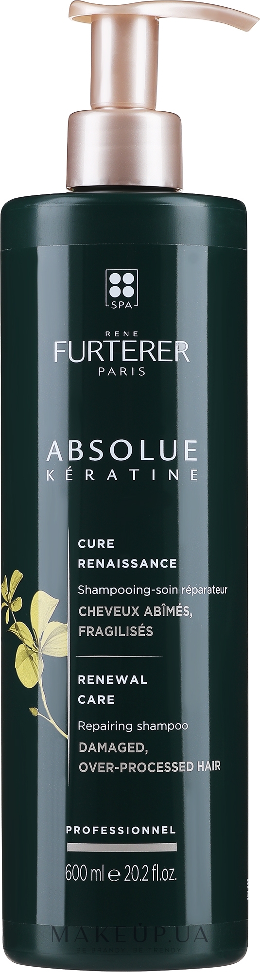 Кератиновый шампунь - Rene Furterer Absolue Keratine Renewal Shampoo — фото 600ml