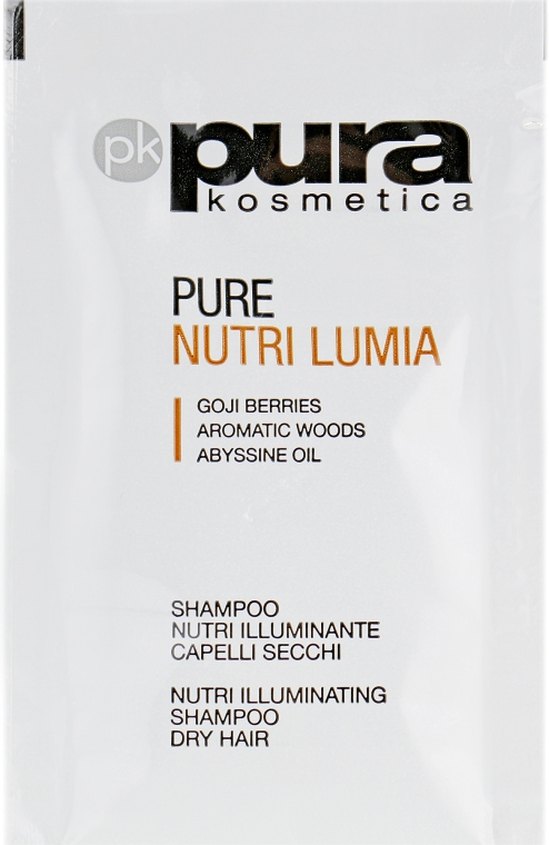 Шампунь для блиску сухого волосся - Pura Kosmetica Nutri Lumia Shampoo (пробник) — фото N1