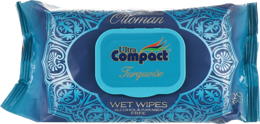 Влажные салфетки с клапаном "Бирюза" - Ultra Compact Ottoman Wet Wipes — фото N1