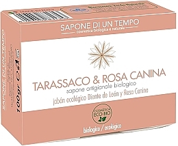 Органическое мыло "Одуванчик и шиповник" - Sapone Di Un Tempo Organic Soap Dandelion And Rosehip — фото N1