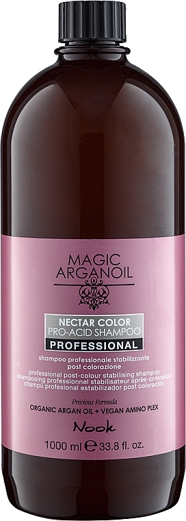 Шампунь для закрепления цвета - Nook Magic Arganoil Nectar Color Pro-Acid Shampoo Professional — фото N1