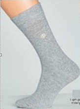 Чоловічі шкарпетки середньої довжини MS3 Basic 001, light grey melange - Modna Zona — фото N1