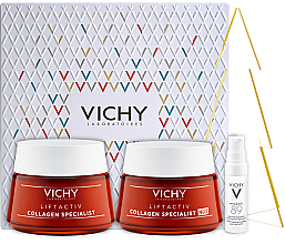 Парфумерія, косметика Набір - Vichy Liftactiv Collagen Specialist (f/cr/50ml + f/cr/50ml + booster/4ml) *