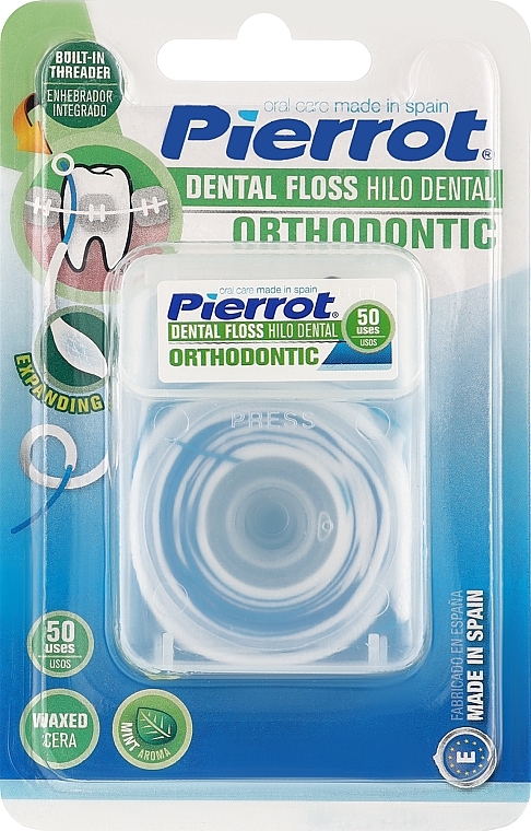 Зубна нитка ортодонтична, 50 м - Pierrot Ortodontic Dental Floss — фото N1