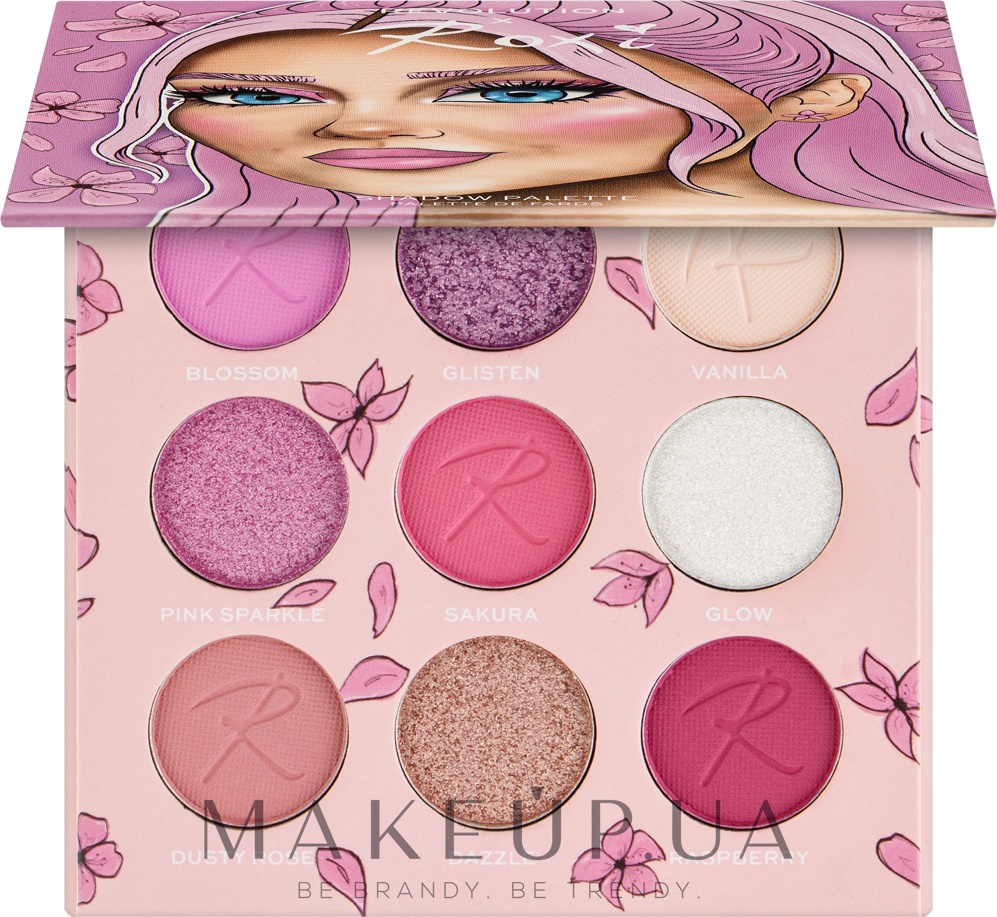 Палетка теней для век - Makeup Revolution x Roxi Cherry Blossom Eyeshadow Palettes — фото 9x0.65g