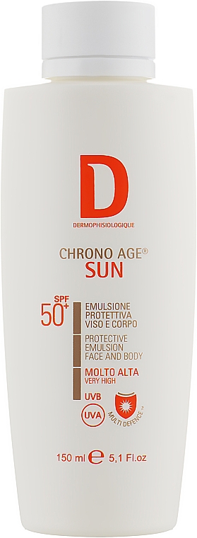 Солнцезащитная эмульсия SPF 50+ для лица и тела - Dermophisiologique Chrono Age Sun