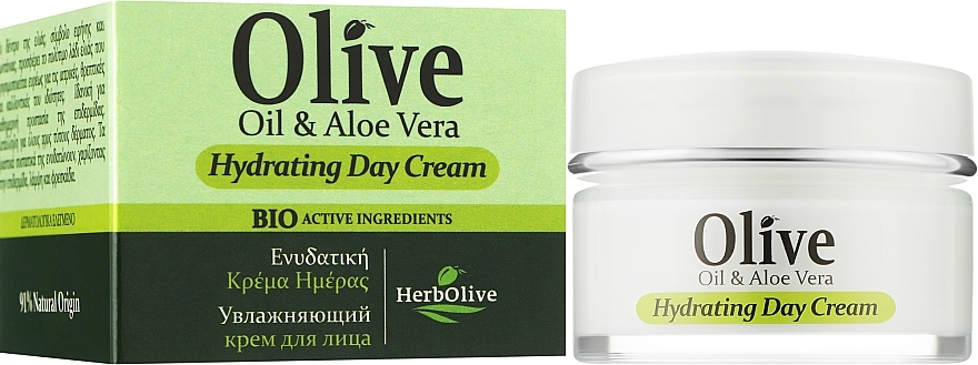 Зволожувальний крем для обличчя, денний з алое вера - Madis Herbolive Hydrating Day Cream — фото N2