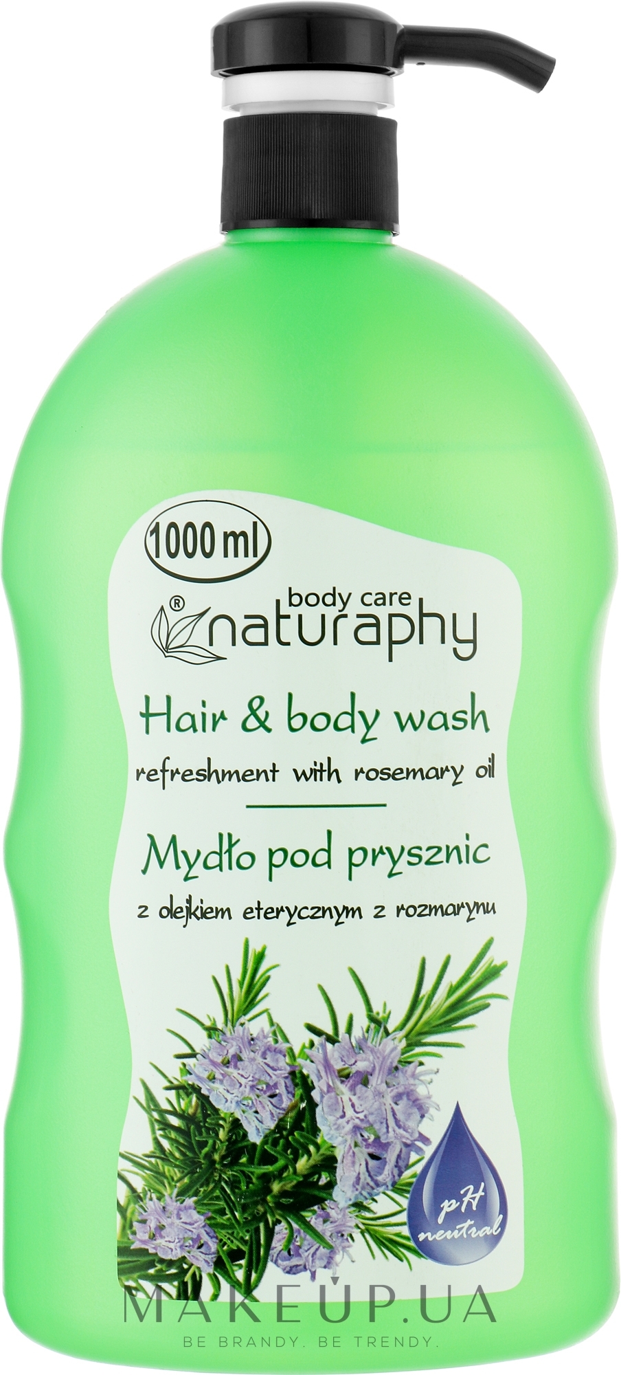 Шампунь-гель для душу з олією розмарину - Bluxcosmetics Naturaphy Rosemary Oil Hair & Body Wash — фото 1000ml