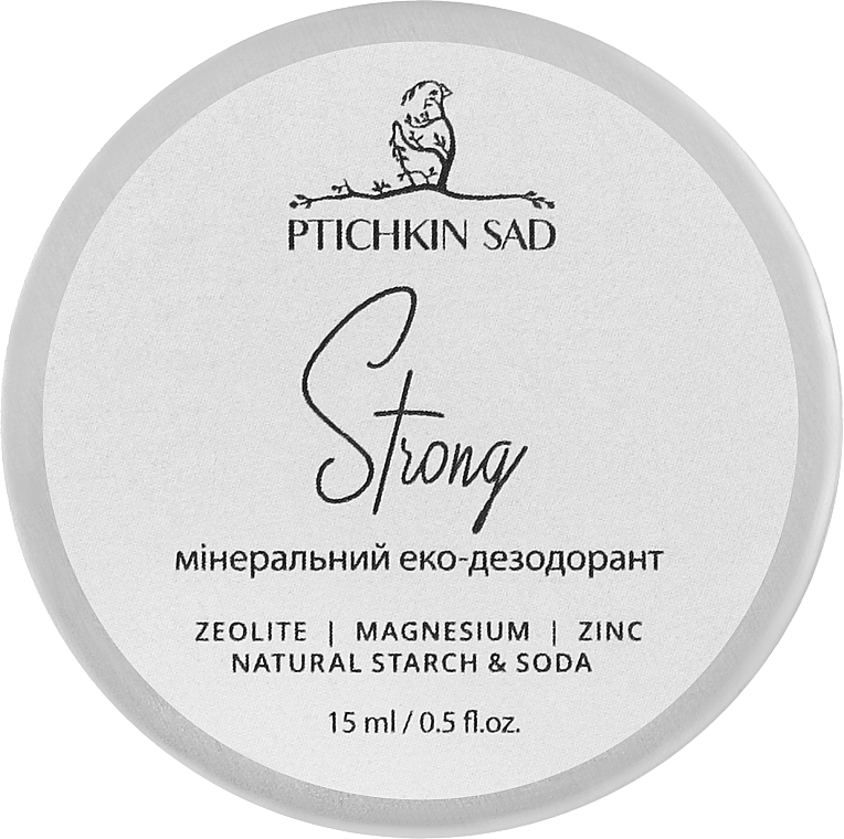 Натуральний содовий крем-дезодорант "Strong" - Ptichkin Sad (міні) — фото N2