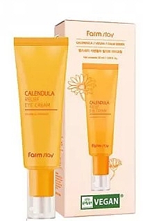 Крем для шкіри навколо очей із календулою  - Farmstay Calendula Relief Eye Cream — фото N1