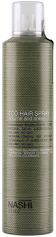 ЭКО спрей для объема и блеска волос - Nashi Argan Style Eco Hair Spray — фото N1