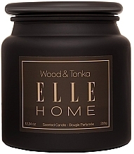 Парфумерія, косметика Ароматична свічка - Elle Home Wood & Tonka Scented Candle