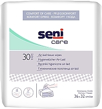 Гигиенические полотенца, 30 шт. - Seni Care Air-Laid Tissue Wipes — фото N1