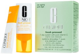 Парфумерія, косметика Набір - Clinique Fresh Pressed 7-Day System with Pure Vitamin C (packettes with pure vitamin C/7x0,5g + emulsion/8,5ml)