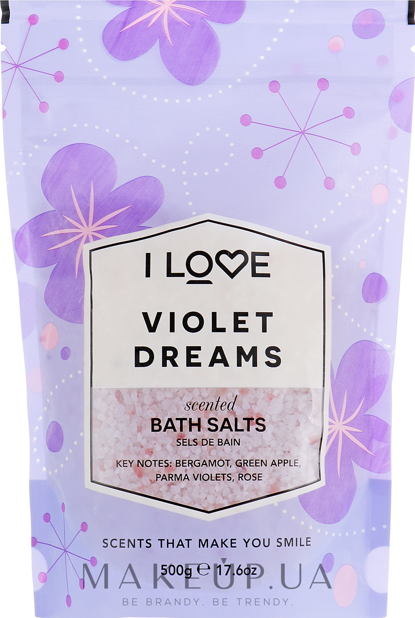 Сіль для ванни "Фіалкові мрії" - I Love Violet Dreams Bath Salt — фото 500g