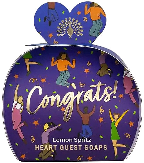 Набір - The English Soap Company Occasions Collection Congrats Heart Guest Soaps (soap/3x20g) — фото N1