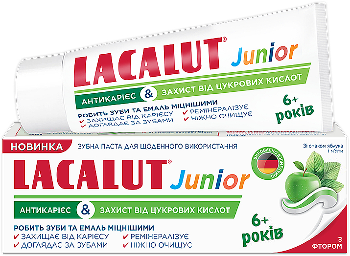 Зубная паста "Антикариес & Защита от сахарной кислоты" - Lacalut Junior
