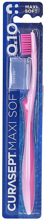 Зубная щетка "Maxi Soft 0.10" мягкая, розовая - Curaprox Curasept Toothbrush — фото N2