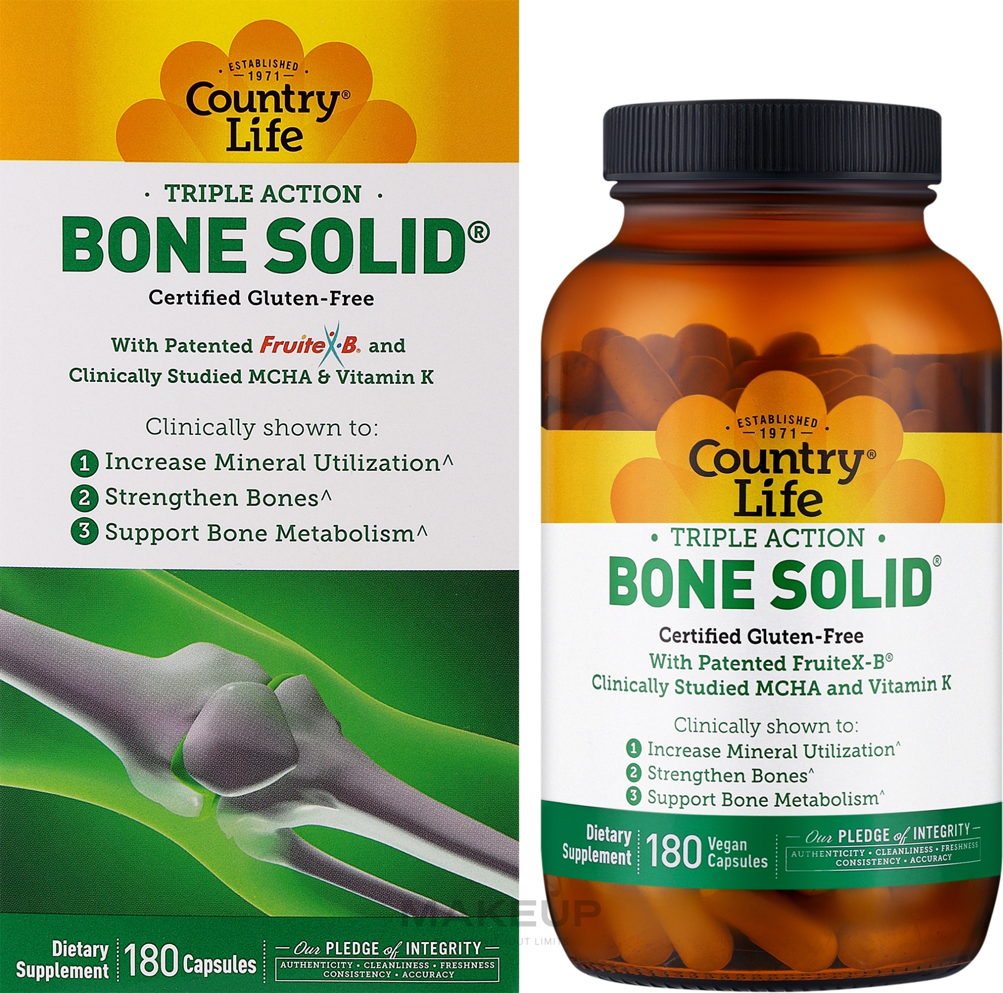 Витамины для укрепления костей - Country Life Bone Solid — фото 180шт