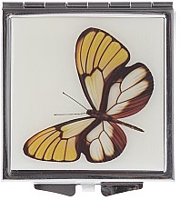 Дзеркальце косметичне "Метелики" 85420, жовте - Top Choice — фото N1